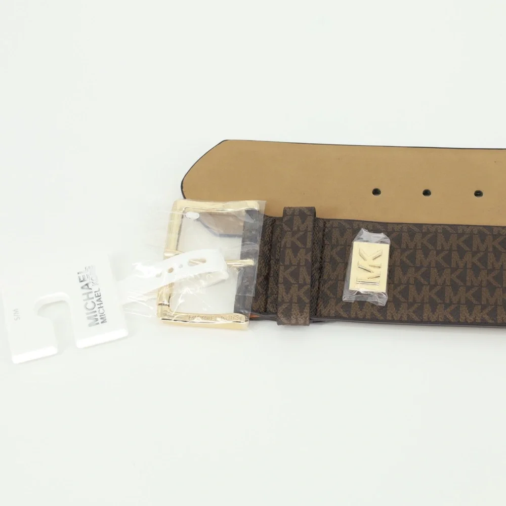 Michael Kors‎ Logo Print Elastic Stretch Wide Belt